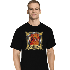 Shirts T-Shirts, Tall / Large / Black Hairy Pupper House Gryffindog