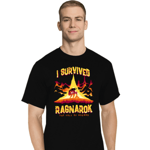 Daily_Deal_Shirts T-Shirts, Tall / Large / Black I Survived Ragnarok