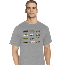 Load image into Gallery viewer, Secret_Shirts T-Shirts, Tall / Large / Sports Grey Iconic Cars &amp; Vans
