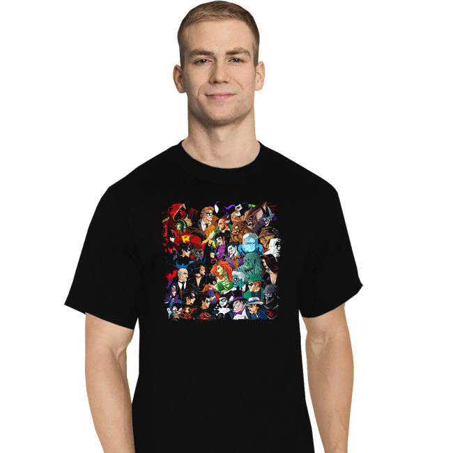Secret_Shirts T-Shirts, Tall / Large / Black Batfam V Arkham