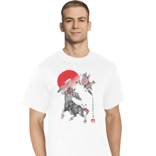 Load image into Gallery viewer, Shirts T-Shirts, Tall / Large / White Battle In Death Mountain Sumi-e
