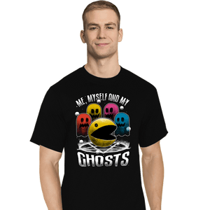 Daily_Deal_Shirts T-Shirts, Tall / Large / Black Me Myself And My Ghosts
