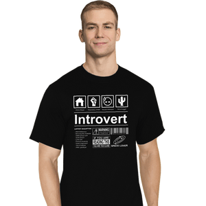 Daily_Deal_Shirts T-Shirts, Tall / Large / Black Introvert Label