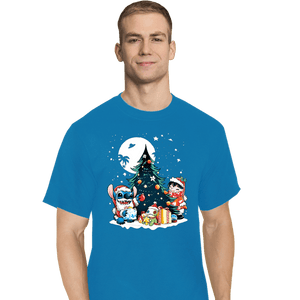 Daily_Deal_Shirts T-Shirts, Tall / Large / Royal Blue Christmas Ohana