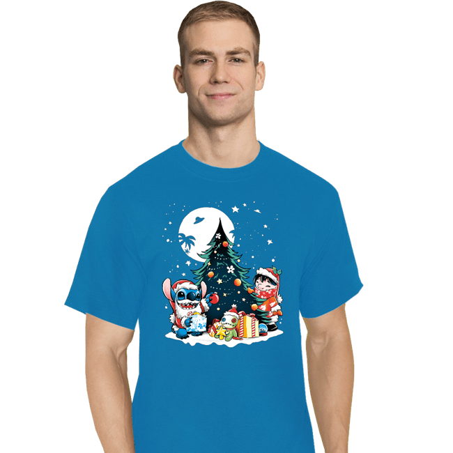 Daily_Deal_Shirts T-Shirts, Tall / Large / Royal Blue Christmas Ohana