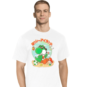 Daily_Deal_Shirts T-Shirts, Tall / Large / White Yoshi Vacation