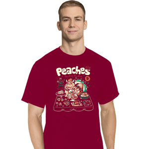 Daily_Deal_Shirts T-Shirts, Tall / Large / Red Peaches Peaches Peaches