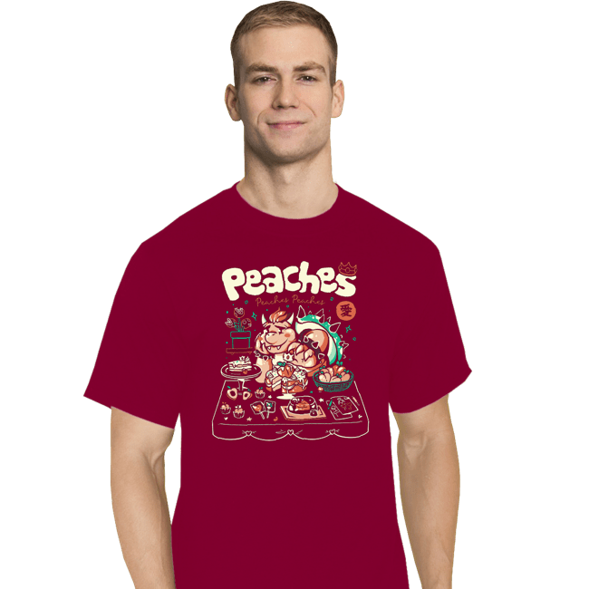 Daily_Deal_Shirts T-Shirts, Tall / Large / Red Peaches Peaches Peaches