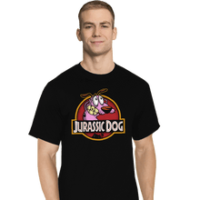 Load image into Gallery viewer, Daily_Deal_Shirts T-Shirts, Tall / Large / Black Jurassic Dog
