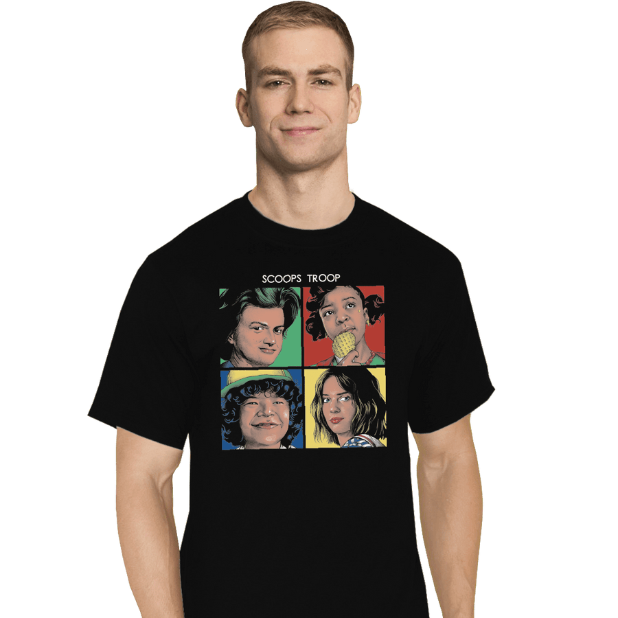 Shirts T-Shirts, Tall / Large / Black Scoops Troop