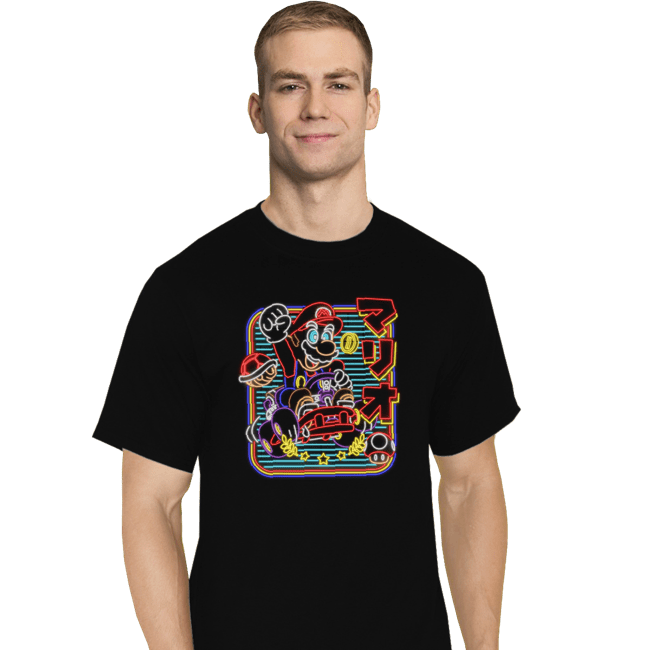 Daily_Deal_Shirts T-Shirts, Tall / Large / Black Neon Kart