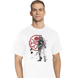 Shirts T-Shirts, Tall / Large / White Winter Soldier Sumi-e
