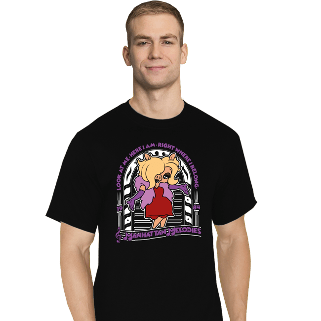 Shirts T-Shirts, Tall / Large / Black Miss Piggy Melodies