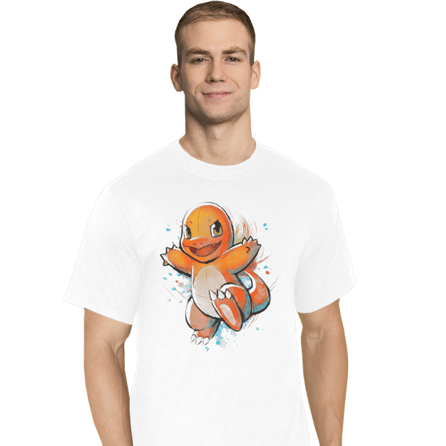 Shirts T-Shirts, Tall / Large / White Fire Ink