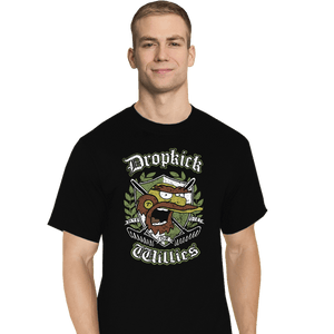 Daily_Deal_Shirts T-Shirts, Tall / Large / Black Dropkick Willies