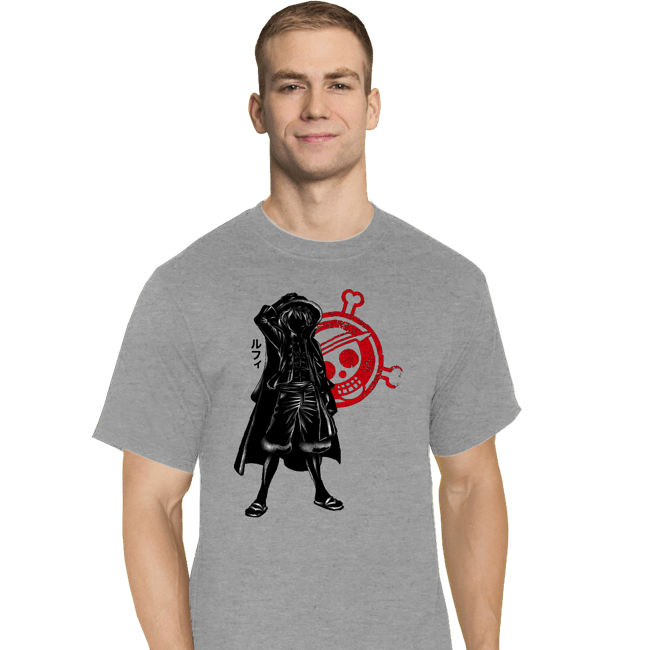 Shirts T-Shirts, Tall / Large / Sports Grey Crimson Yonko