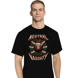 Shirts T-Shirts, Tall / Large / Black Neutral Naughty Christmas