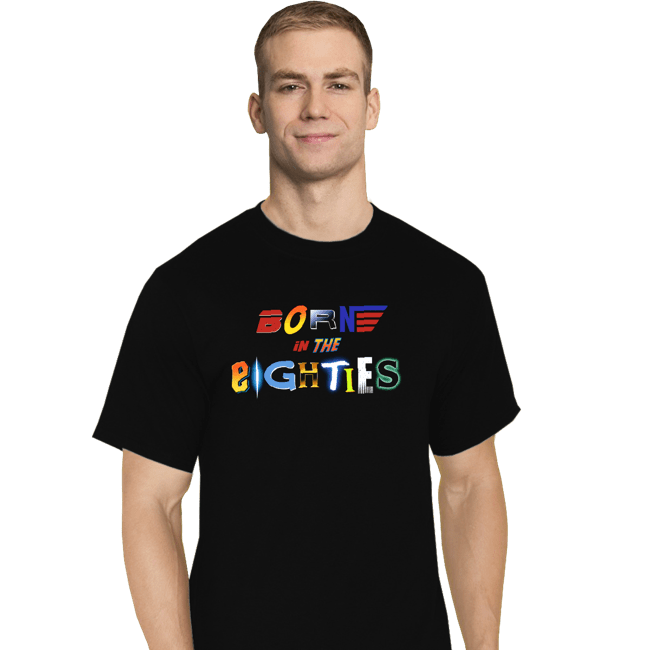 Daily_Deal_Shirts T-Shirts, Tall / Large / Black Born 80s