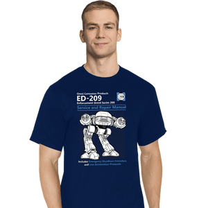 Secret_Shirts T-Shirts, Tall / Large / Navy ED209 Service And Repair Manual