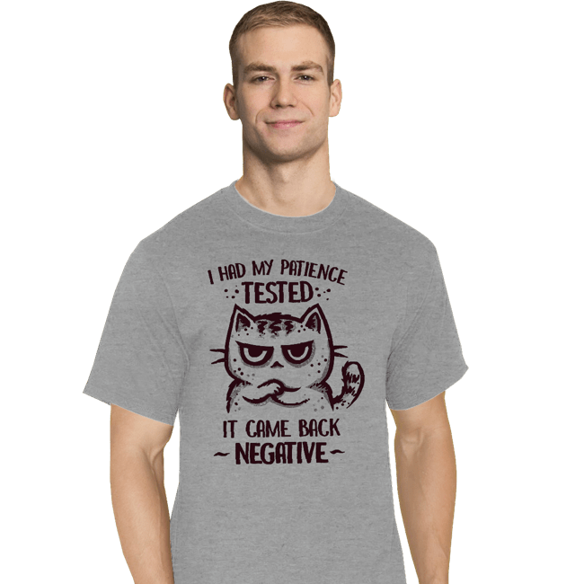Daily_Deal_Shirts T-Shirts, Tall / Large / Sports Grey Patience Tested
