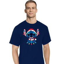 Load image into Gallery viewer, Secret_Shirts T-Shirts, Tall / Large / Navy Ohana Christmas Holiday

