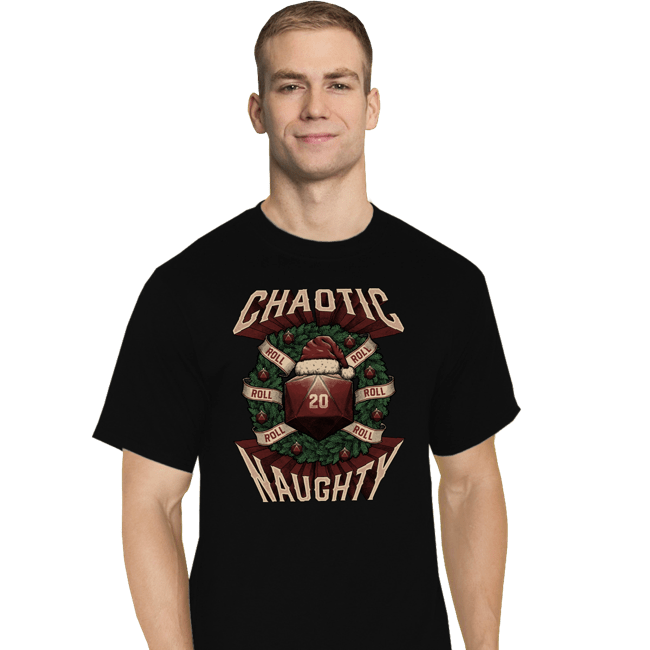 Shirts T-Shirts, Tall / Large / Black Chaotic Naughty Christmas