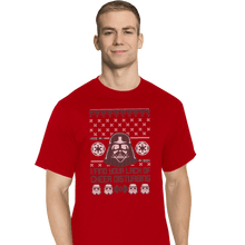 Load image into Gallery viewer, Shirts T-Shirts, Tall / Large / Red Vader Christmas
