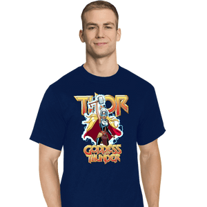 Daily_Deal_Shirts T-Shirts, Tall / Large / Navy Mighty Thor