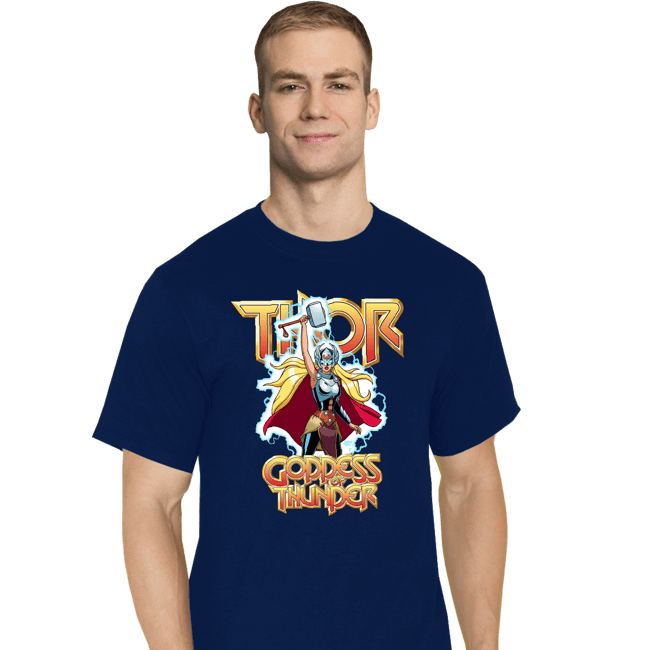 Daily_Deal_Shirts T-Shirts, Tall / Large / Navy Mighty Thor