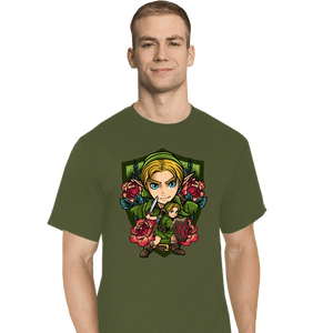 Secret_Shirts T-Shirts, Tall / Large / Military Green Link Crest