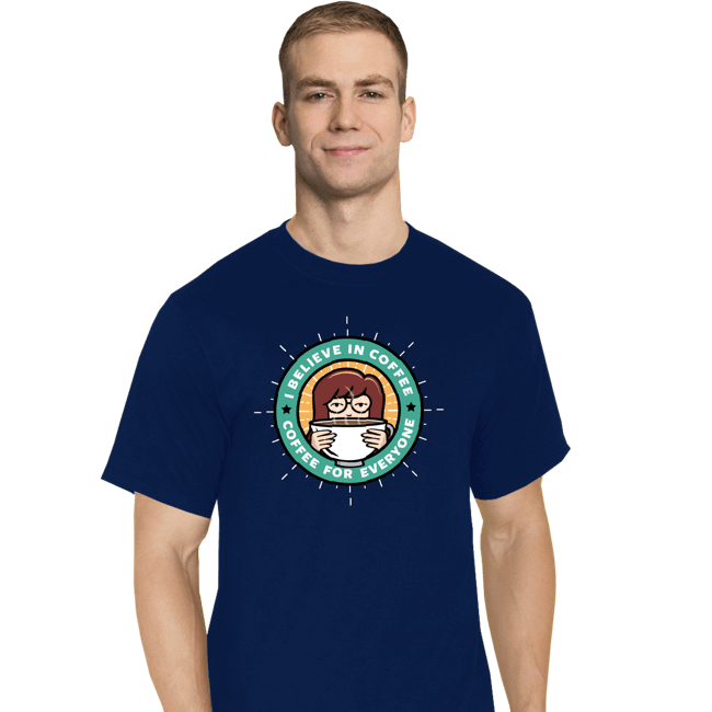 Daily_Deal_Shirts T-Shirts, Tall / Large / Navy Coffee For Everyone