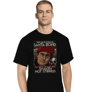 Shirts T-Shirts, Tall / Large / Black Santa Bond