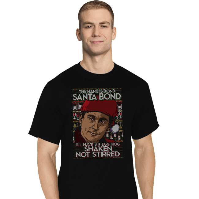 Shirts T-Shirts, Tall / Large / Black Santa Bond