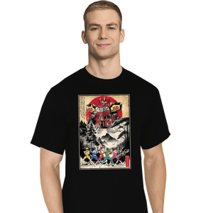 Daily_Deal_Shirts T-Shirts, Tall / Large / Black Rangers In Japan Woodblock