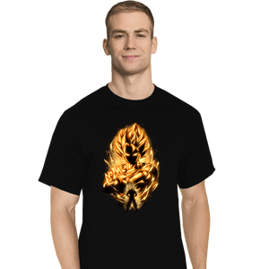 Shirts T-Shirts, Tall / Large / Black Golden Saiyan Vegito