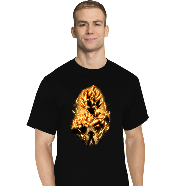 Shirts T-Shirts, Tall / Large / Black Golden Saiyan Vegito