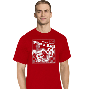 Daily_Deal_Shirts T-Shirts, Tall / Large / Red Pizza Ball
