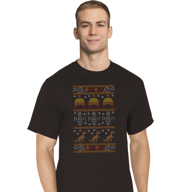 Daily_Deal_Shirts T-Shirts, Tall / Large / Black Shiny Christmas