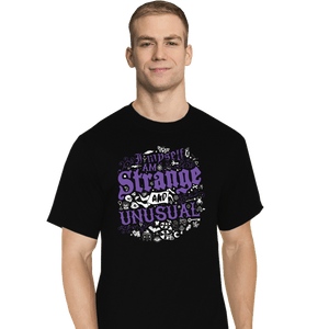 Daily_Deal_Shirts T-Shirts, Tall / Large / Black I Myself Am Strange And Unusual