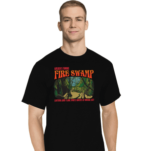 Daily_Deal_Shirts T-Shirts, Tall / Large / Black Famous Fire Swamp
