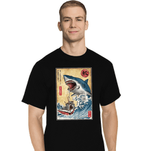 Load image into Gallery viewer, Secret_Shirts T-Shirts, Tall / Large / Black Hunting The Shark In Japan
