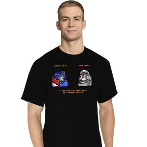 Daily_Deal_Shirts T-Shirts, Tall / Large / Black Cybertron Fighter
