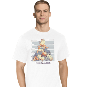 Shirts T-Shirts, Tall / Large / White Maslow's Purramyd