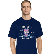 Load image into Gallery viewer, Shirts T-Shirts, Tall / Large / Navy Starry Owl
