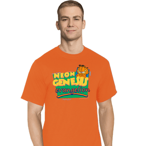 Shirts T-Shirts, Tall / Large / Red Neon Garfield Evangelion Orange