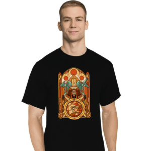 Daily_Deal_Shirts T-Shirts, Tall / Large / Black Stained Glass Gods
