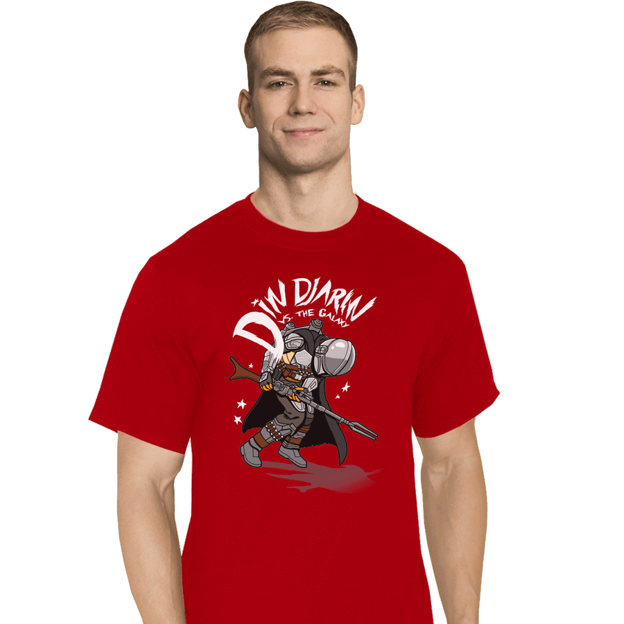 Shirts T-Shirts, Tall / Large / Red Mando Vs The Galaxy