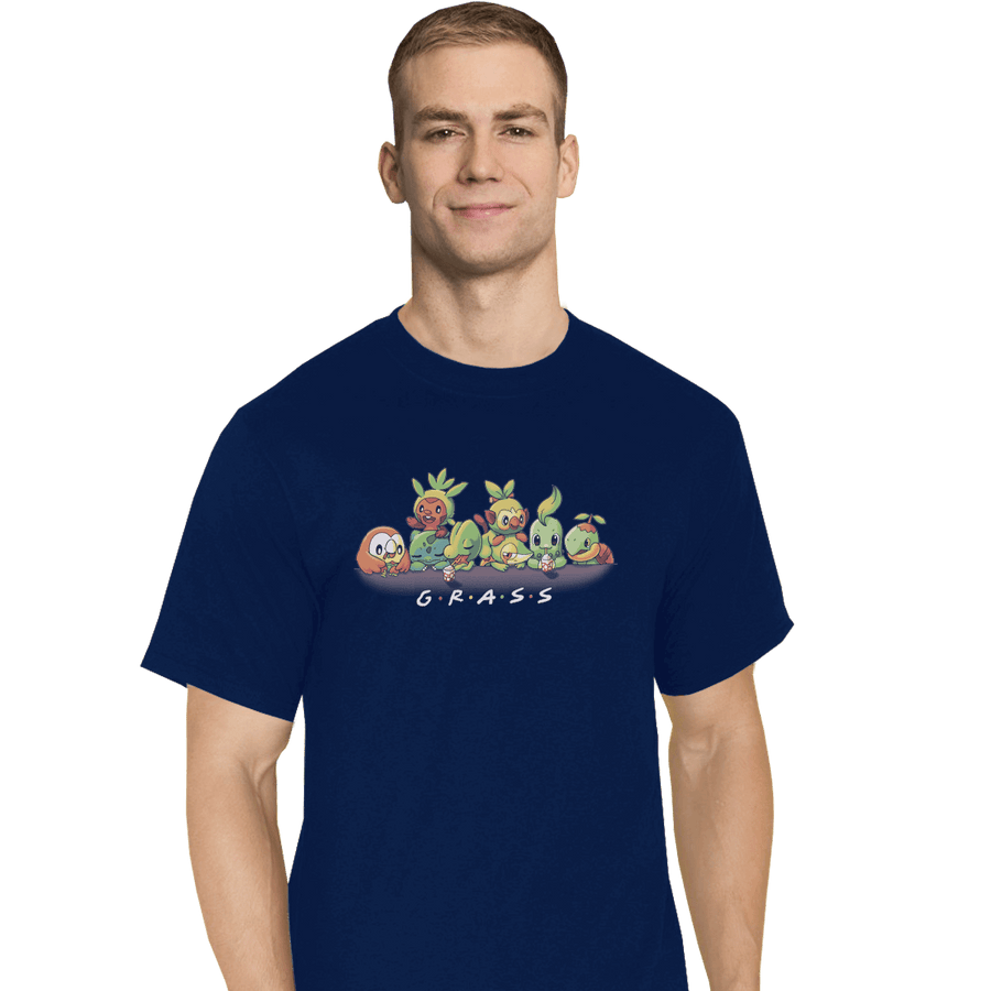 Shirts T-Shirts, Tall / Large / Navy Grass Friends