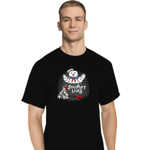 Daily_Deal_Shirts T-Shirts, Tall / Large / Black Stay Puft Lives