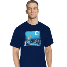 Load image into Gallery viewer, Daily_Deal_Shirts T-Shirts, Tall / Large / Navy Fighting Evil By Moonlight

